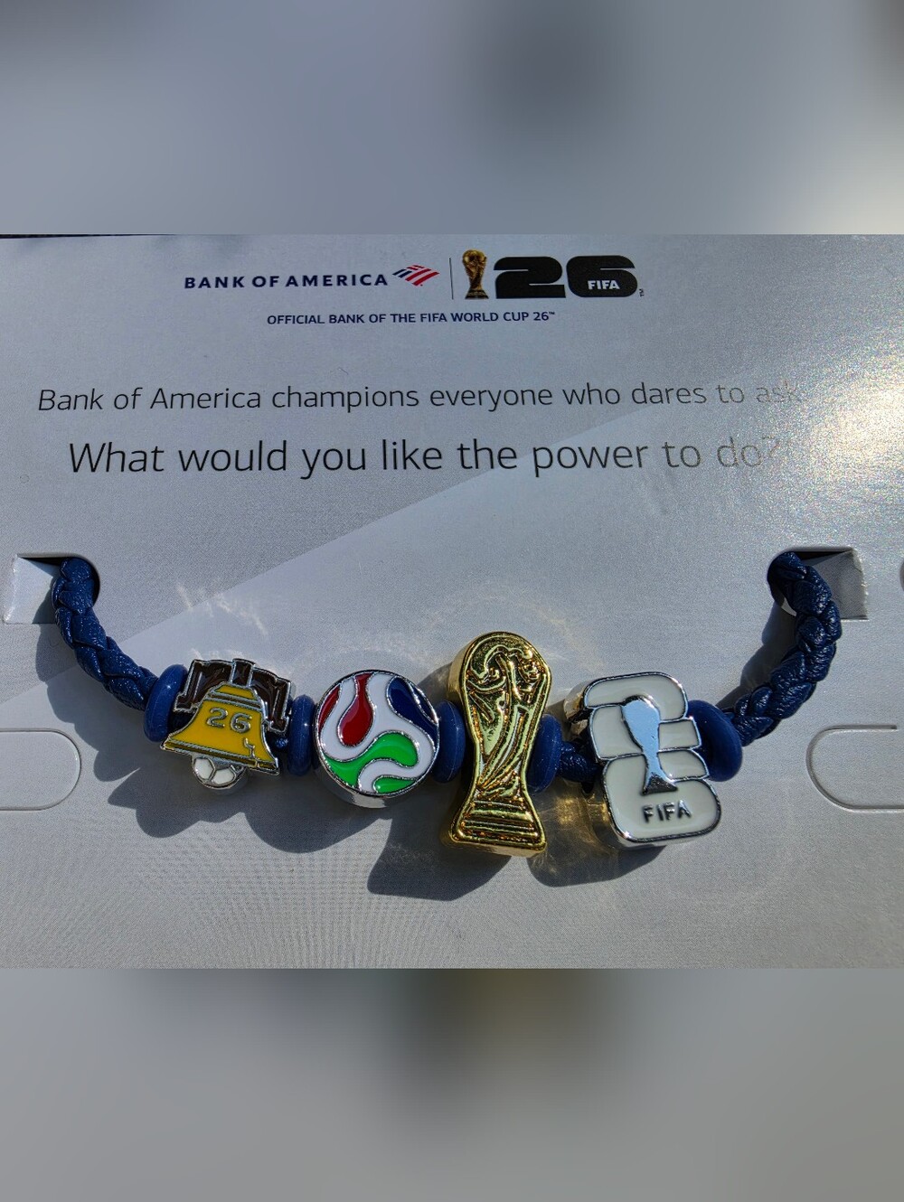 2026 World Cup Fifa Charm Bracelet Philadelphia Small Blue Band